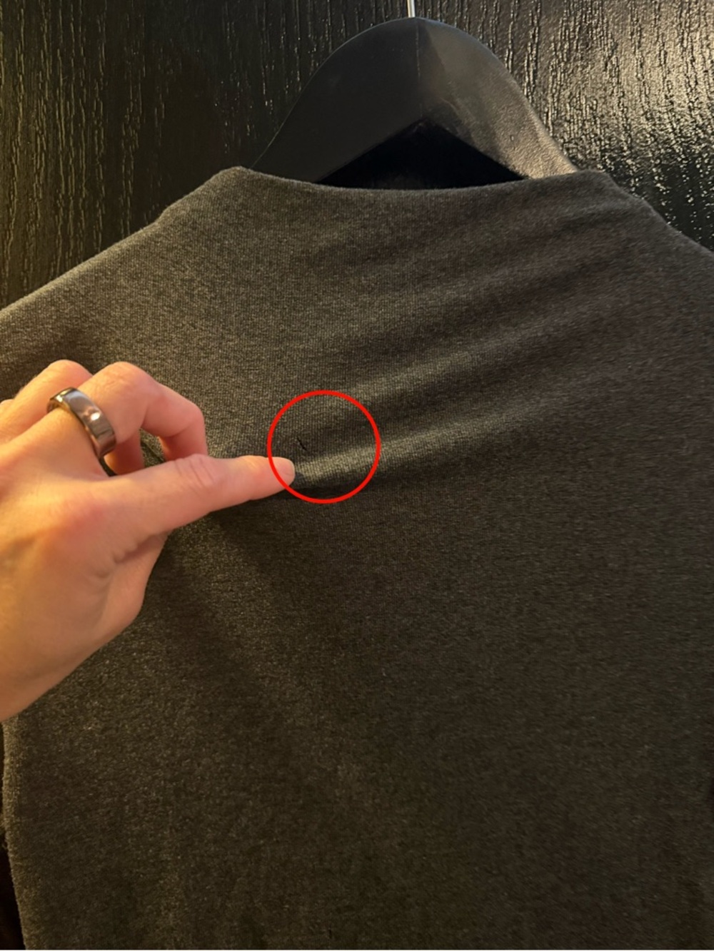 Commense Heather Gray Button-Front (damage see photos) - Picture 5 of 6